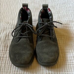 UGH Gray Suede Lace-Up Shoes